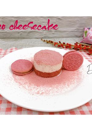 Hình của món Cheese cake oreo hoa anh đào.