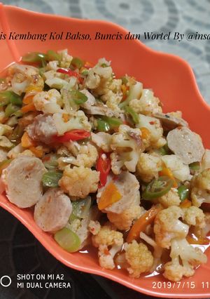 Foto resep Tumis Kembang Kol, Bakso, Buncis dan Wortel 🥦🥕🥗