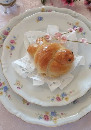 O poză a rețetei Porumbel de Paște din aluat dulce.