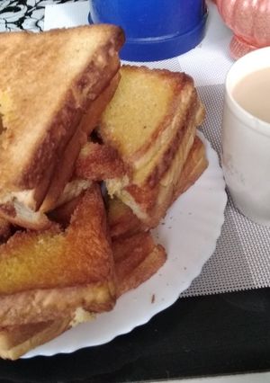 A picture of Toast with ginger tea#festivecontestnairobieast#authormarathon.