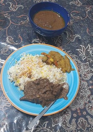 عکسی از دستور فسنجون با گوشت راسته گوسفندی