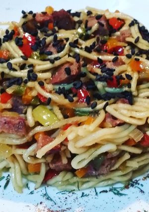 Foto principal de Noodles jardinera con magro y salsa de soja