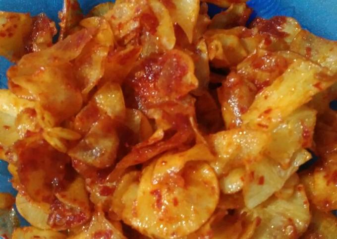 Resep Kripik Singkong Pedas Oleh Nurhayati Nasution 🌹🥀🌸 Cookpad