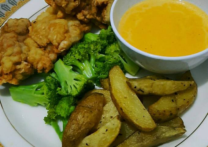 Chicken Steak with Cheese Sauce