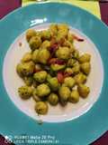 Potato Gnocchi with Basil Pesto on Gorgonzola Fondue