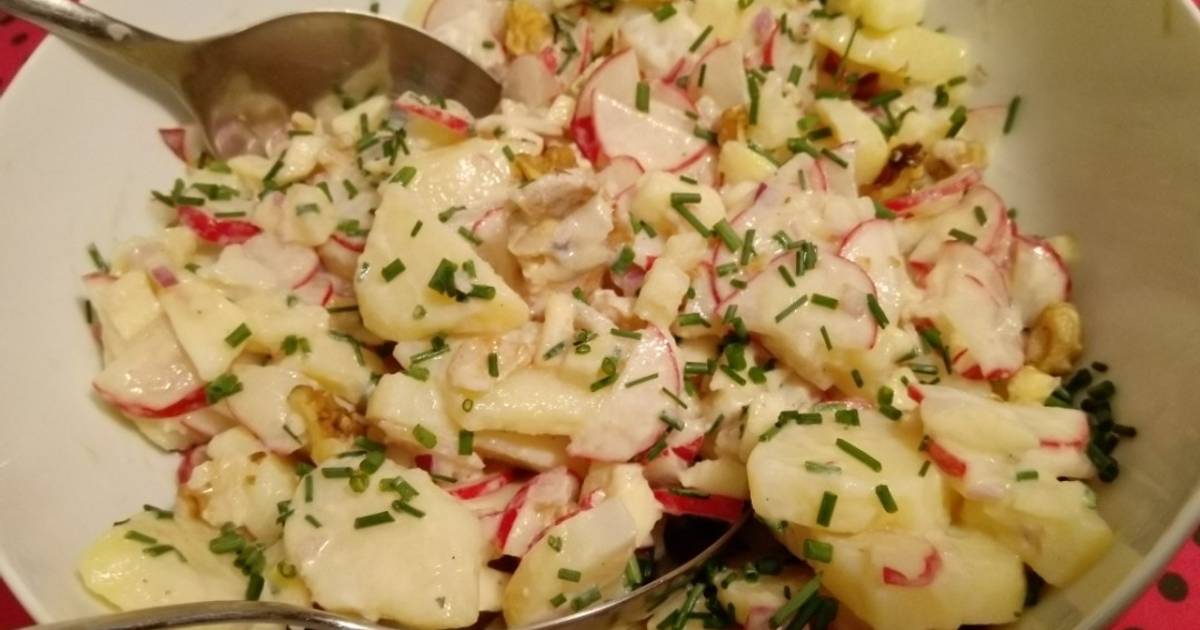 Kartoffelsalat mit Radieschen, Apfel und Walnüssen Rezept von ChrisTine ...