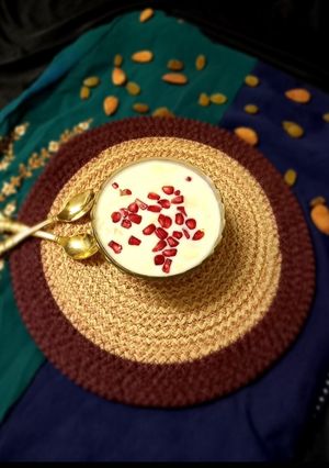 A picture of Cream fruits salad.