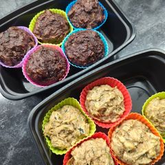 A picture of Sugar free chocolate zucchini muffins.