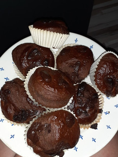 Una foto de Magdalenas fit con chocolate ✌🧁