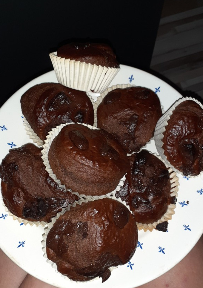 Una foto de Magdalenas fit con chocolate ✌🧁