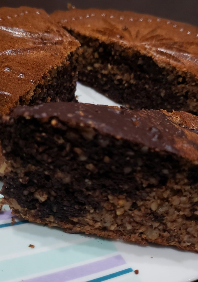 Una foto de Torta marmolada low carb