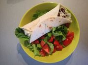 Une photo de tacos végétarien