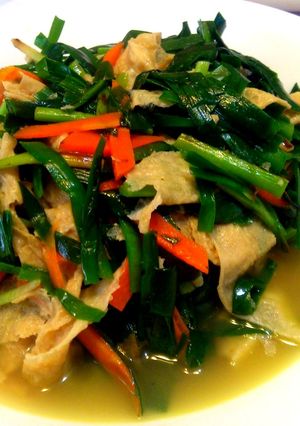 韭菜炒豆皮 的食譜成品照片