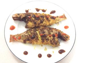 Hình của món Cá Hường biển chiên nồi chiên không khí.