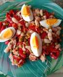 Ensalada de alubias y guisantes