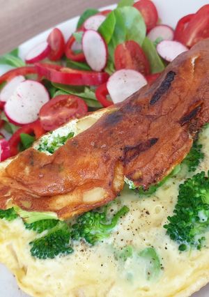 Zdjęcie przepisu Omlet z brokułem.