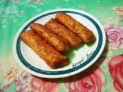 A picture of bean sprout spring rolls