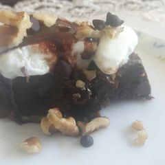 A picture of Chocolate walnut brownie.