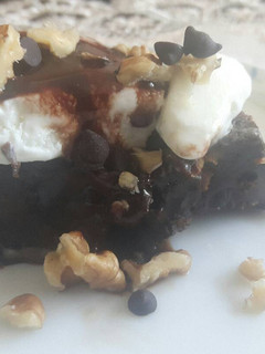 A picture of Chocolate walnut brownie.