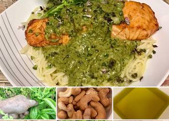 Fresh, Make Recipe Grilled salmon with pesto on top of pasta Delicious Steady Fresh, Make Recipe Grilled salmon with pesto on top of pasta Delicious Steady