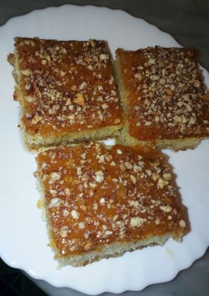صورة لوصفة بسبوسة رائعة 😋😋😋