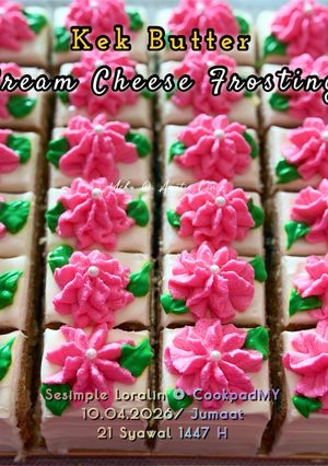 Gambar Creamy Vanilla Butter Cake (Cream Cheese Frosting)