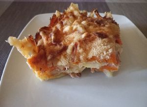 Foto di Sformato di zucca e patate con speck e scamorza