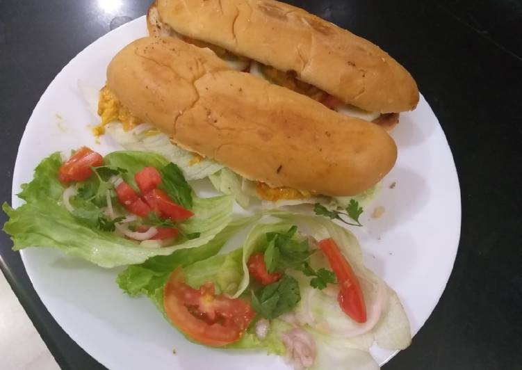 Step-by-Step Guide to Make Homemade Long foot sandwich /tasty and mouth watering