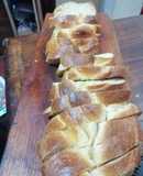 Trenza de brioche con queso
