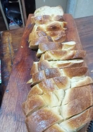 Una foto de Trenza de brioche con queso