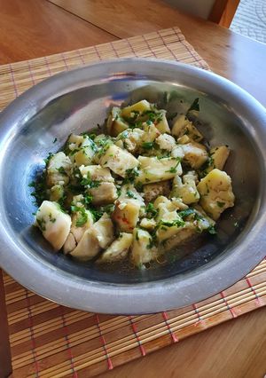 Una foto de Ensalada tibia de berenjenas