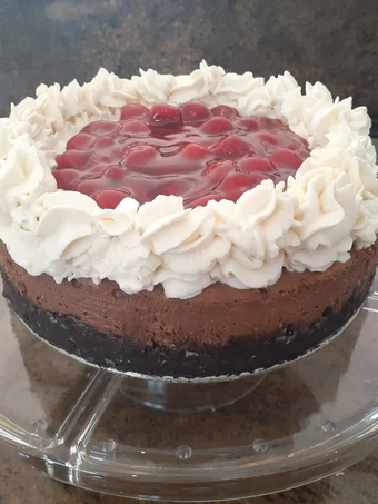 Easy Ways Prepare|Recipe} Blackforest cheesecake the So Delicious, Tasty