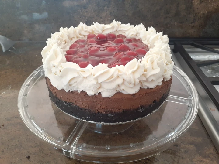 Easy Ways Prepare|Recipe} Blackforest cheesecake the So Delicious, Tasty