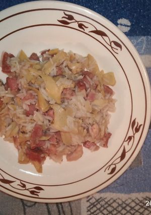 Una foto de Arroz con champiñones a mi manera