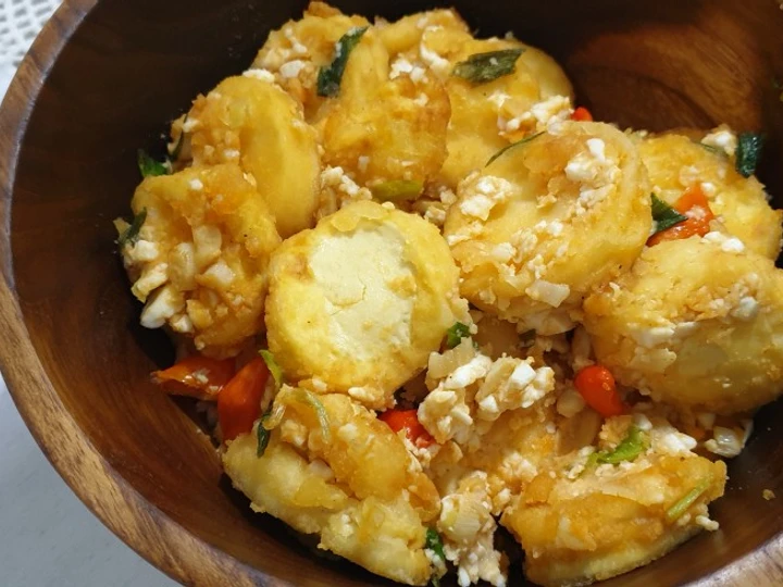 Langkah Gampang Menyiapkan Resep Tofu saus telur asin yang Bisa Manjain Lidah Anti Ribet, Lezat
