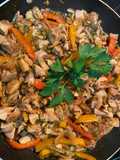 Fajita chicken from leftovers