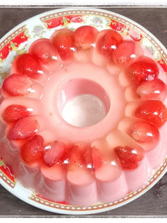Foto resep Puding Jelly Strawberry