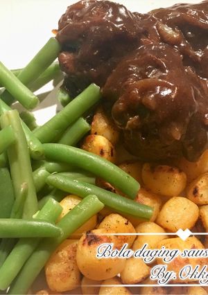Foto resep Bola daging saus lada hitam