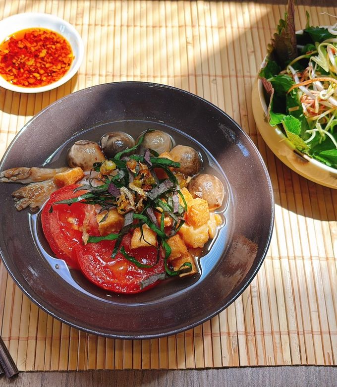 Hình của món Bún riêu dấm bỗng.