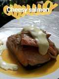 Cheesy salmon teriyaki
