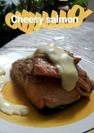 Foto resep Cheesy salmon teriyaki
