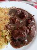 Panitas de ave sanas con arroz