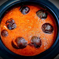 A picture of Brinjal Tamarind Gravy.
