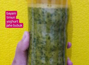 Foto resep Jus Bayam-Timun-Yoghurt-Jahe Bubuk
