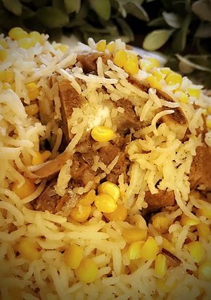 صورة لوصفة رز بحمص باللحم خطوات بالصور 🍚🍖