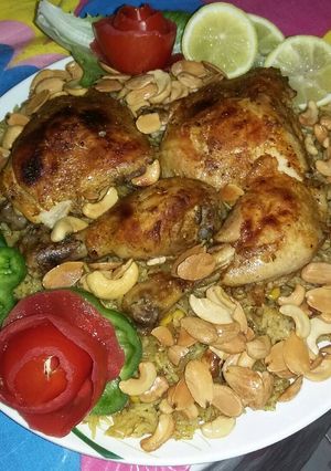 A picture of Chicken Kabsa.