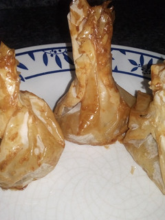 Una foto de Saquitos de gambas