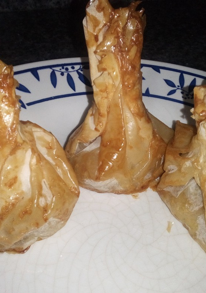 Una foto de Saquitos de gambas