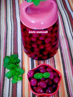 عکسی از دستور ترشی آلبالو خوشمزه