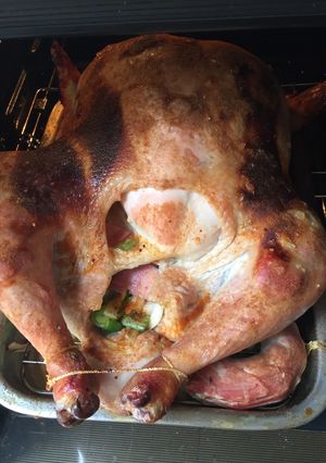 Una foto de Pavo al horno